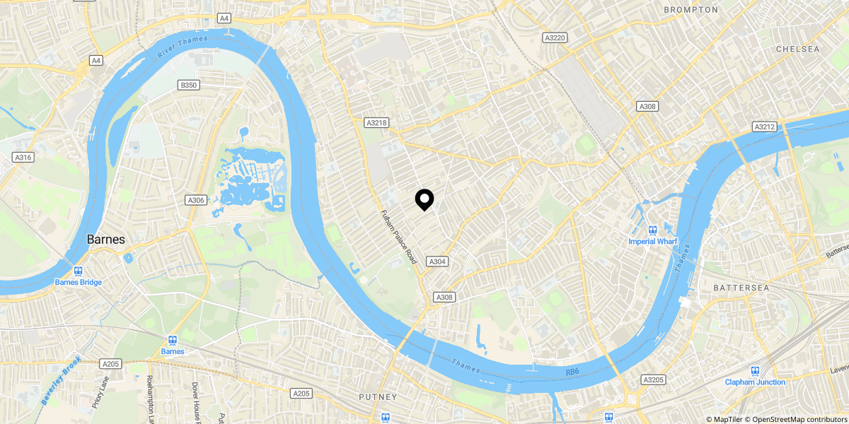 Approximate location of Munster Road, London, SW6 5RA